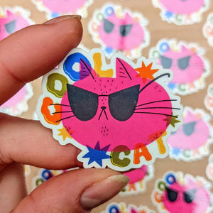 Cool Cat Vinyl Sticker