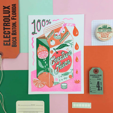 Creative Juice A5 Risograph Print