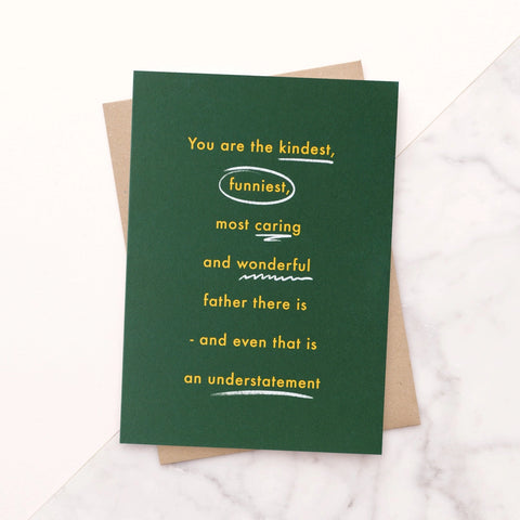 The Kindest Father greeting card from Alphabet Bags