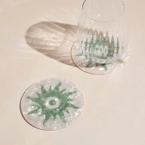 Pair of Daystar Acetate Coasters