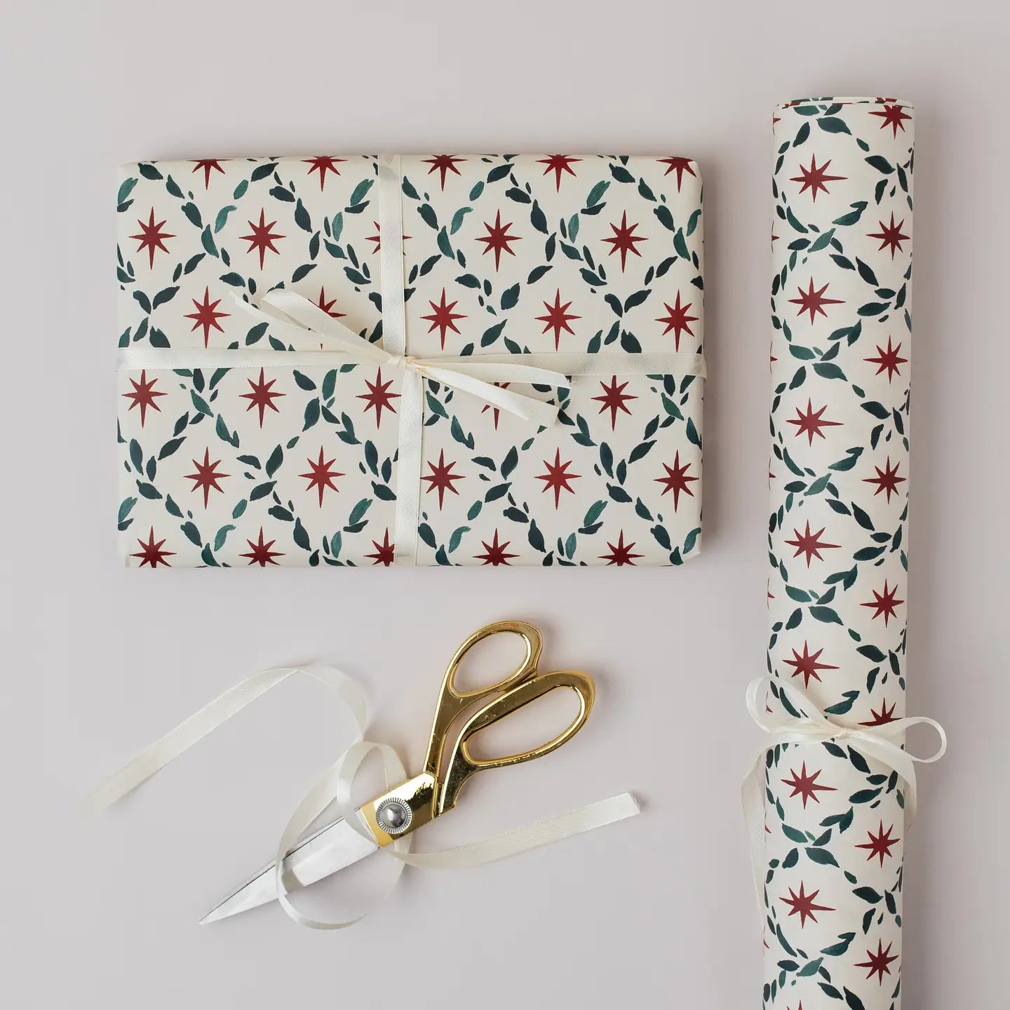Diamond Star Botanical Christmas Gift Wrap