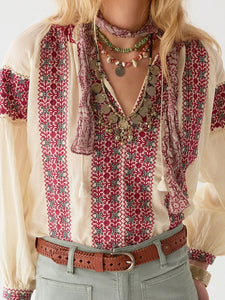 Maison Hotel Pedjama Dion Blouse Red Wine