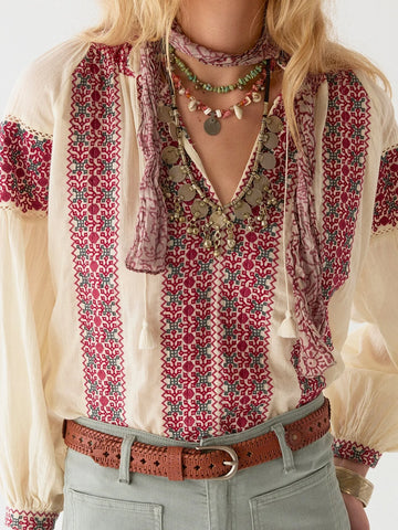 Maison Hotel Pedjama Dion Blouse Red Wine