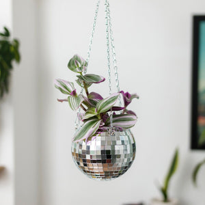 Disco Ball Hanging Planter