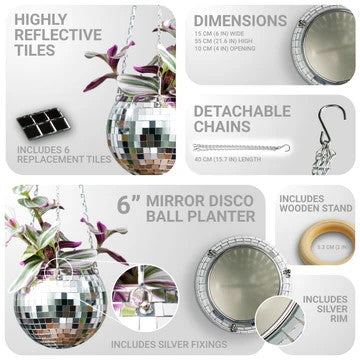 Disco Ball Hanging Planter