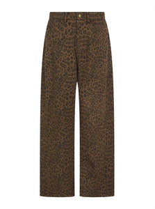 Ditta Leopard Barrel Leg Jeans