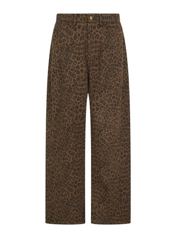 Ditta Leopard Barrel Leg Jeans