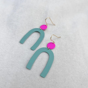 Dolly Mint & Hot Pink Earrings