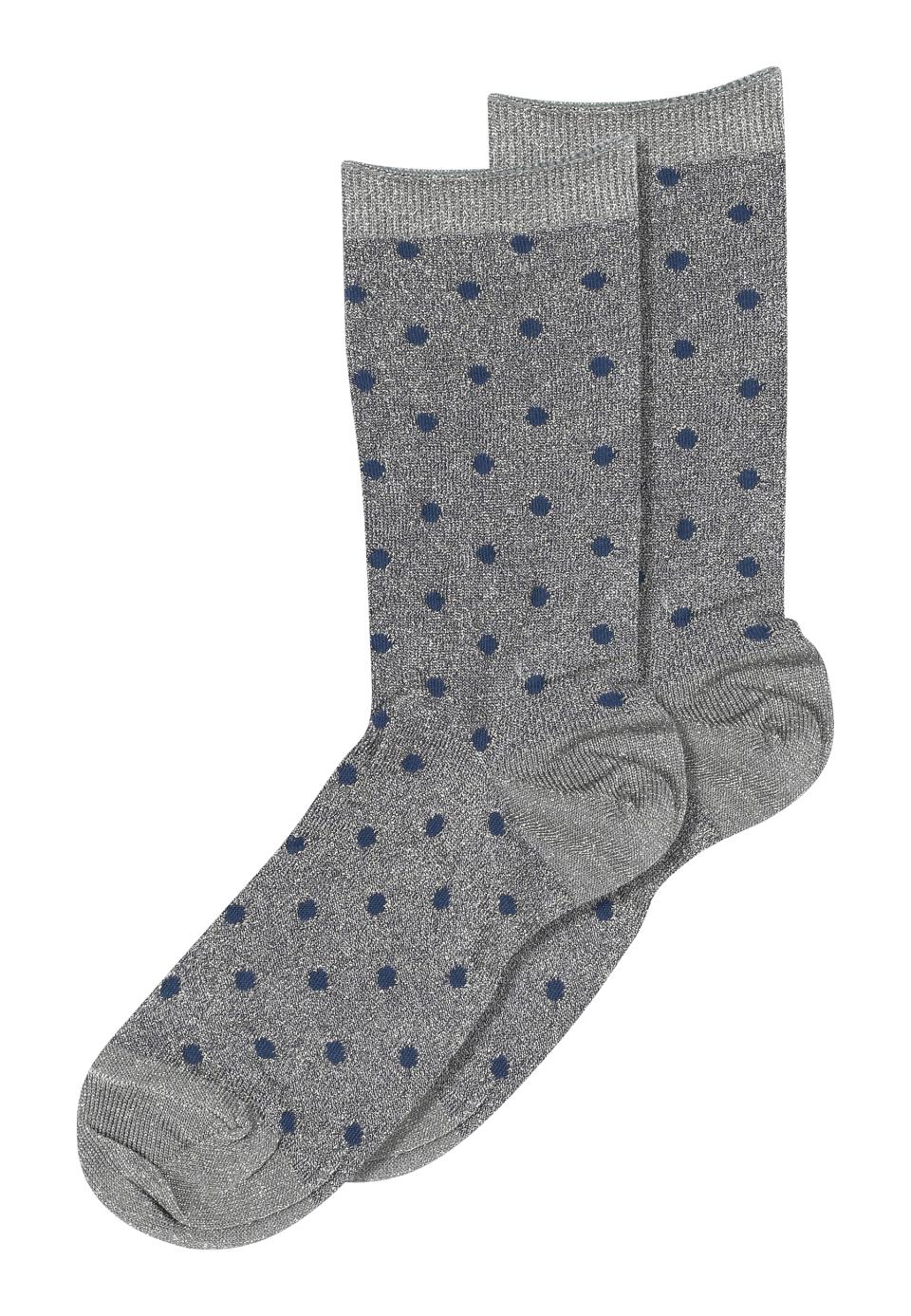 MP Denmark Donna Blue Dot Glitter Socks