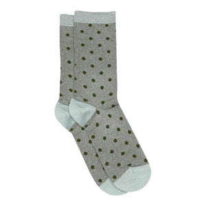 Donna Glitter Slate Blue Socks