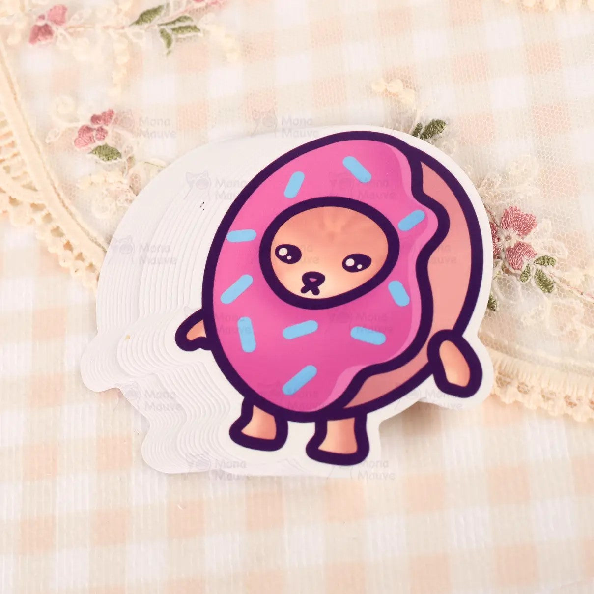 Donut Cat Vinyl Sticker