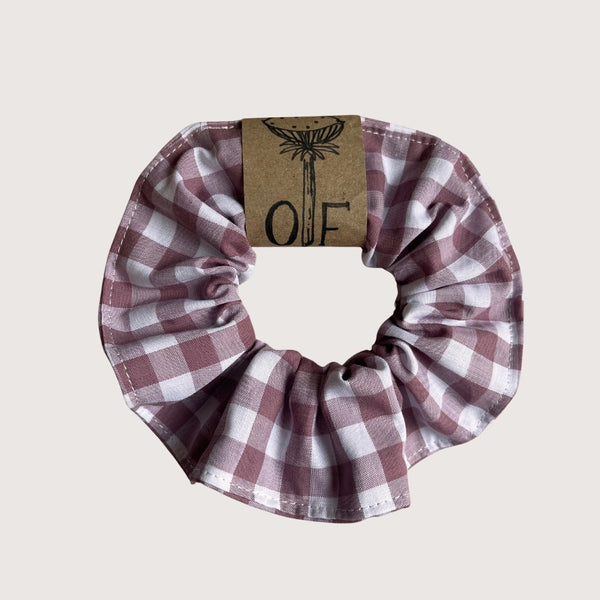 Gingham Cotton Scrunchie