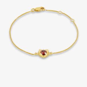 Rachel Jackson Electric Love Heart garnet bracelet