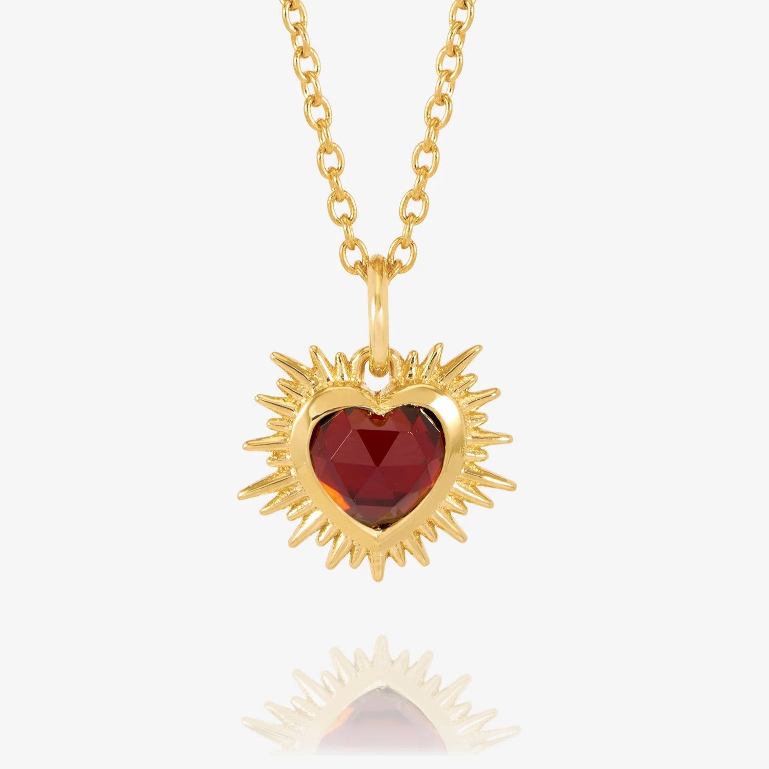 Rachel Jackson Electric Love Garnet heart necklace