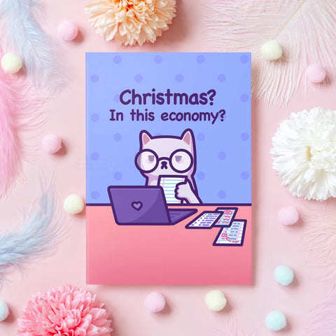 Mona Mauve In This Economy Christmas card