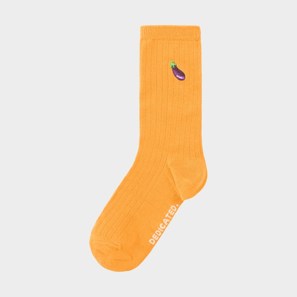 Eggplant Nugget Orange Knivsta Rib Sock