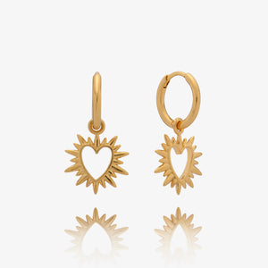 Electric Love Gold Huggie Earrings