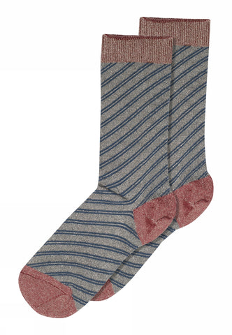 Sparkling Else Dark Denim glitter socks from mp Denmark