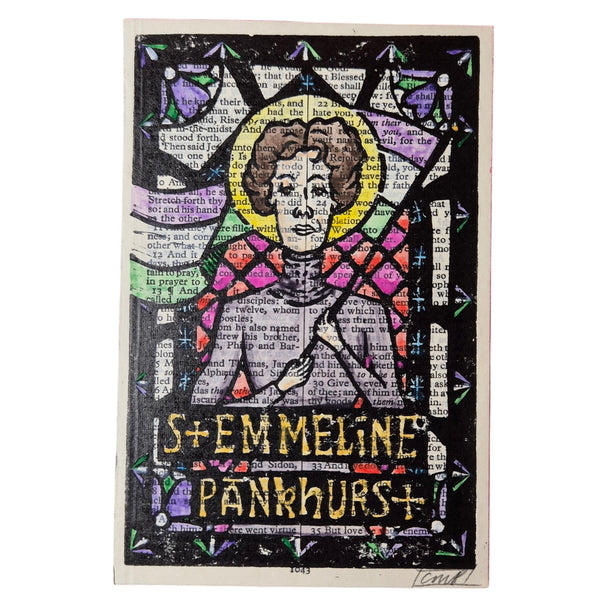 Emmeline Pankhurst Lino Print