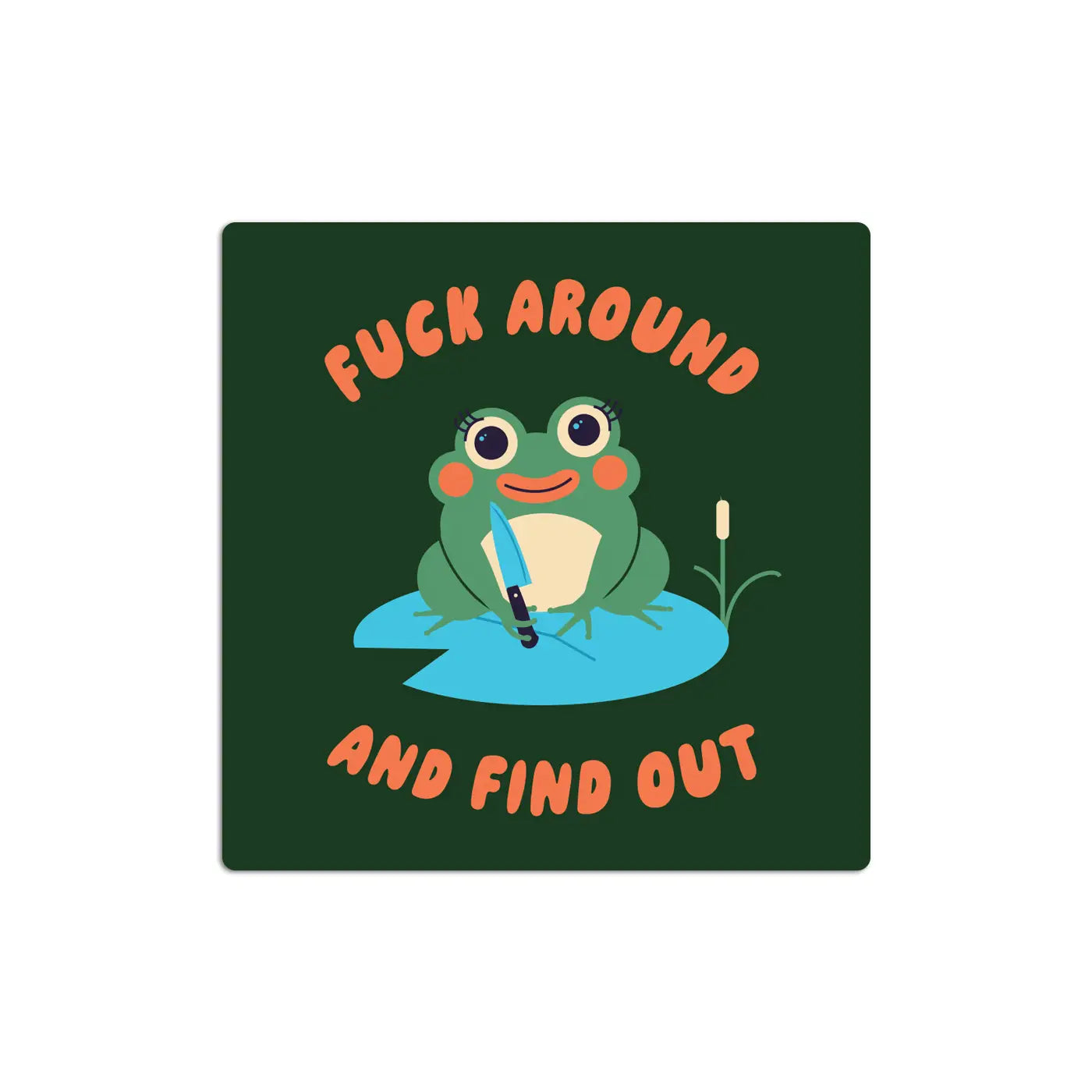 F*ck Around Frog Vinyl Sticker