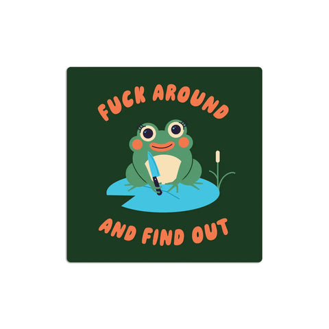 F*ck Around Frog Vinyl Sticker