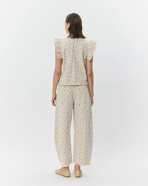 Farah Rose Flower Frill Sleeve Vest