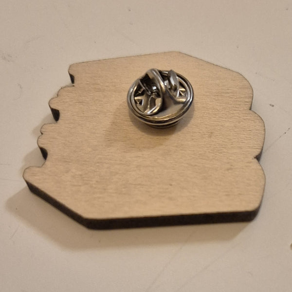 Feed Your Head Wooden Pin Badge