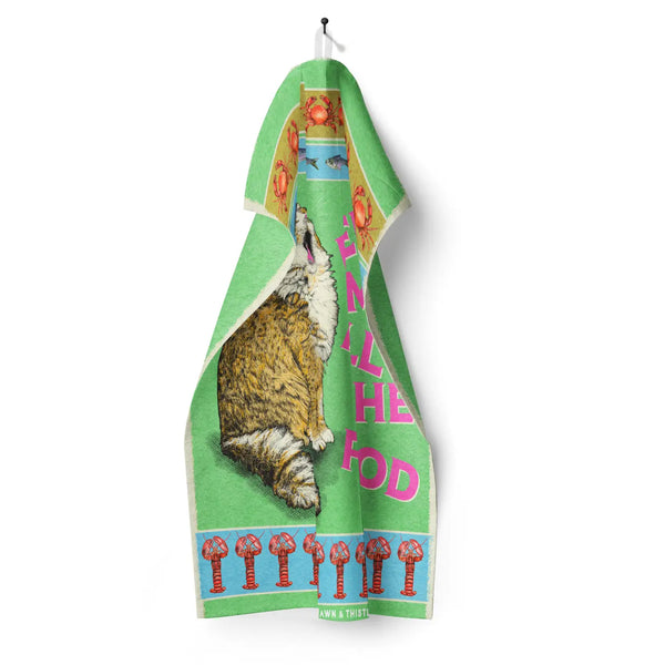 Feed the Cat Tea Towel