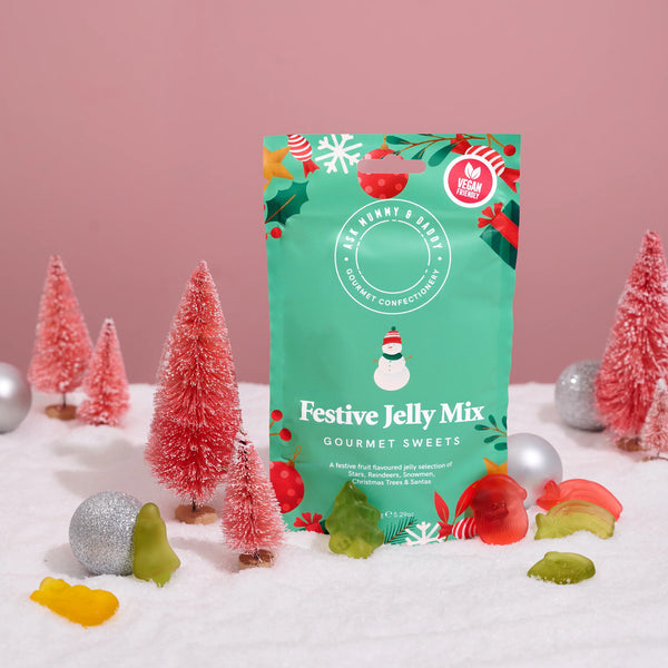 Treat someone to our fruity Festive Jelly Mix! Vegan-friendly Christmas sweets, perfect for gifting or sharing this year