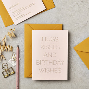 Hugs & Kisses Foil Card