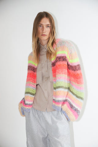 Dawnxdare Gabi Bold Multi striped cardigan