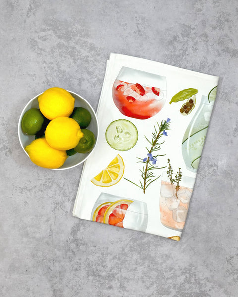 Gin & Tonic Tea Towel