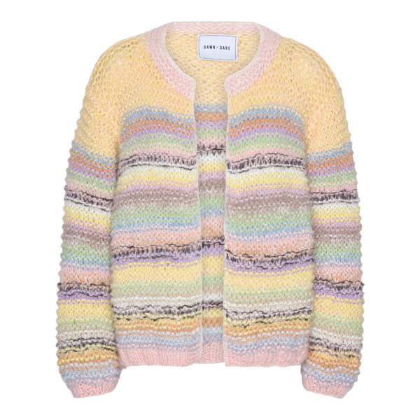 DAWNXDARE Gabi cardigan in pastel multi stripe