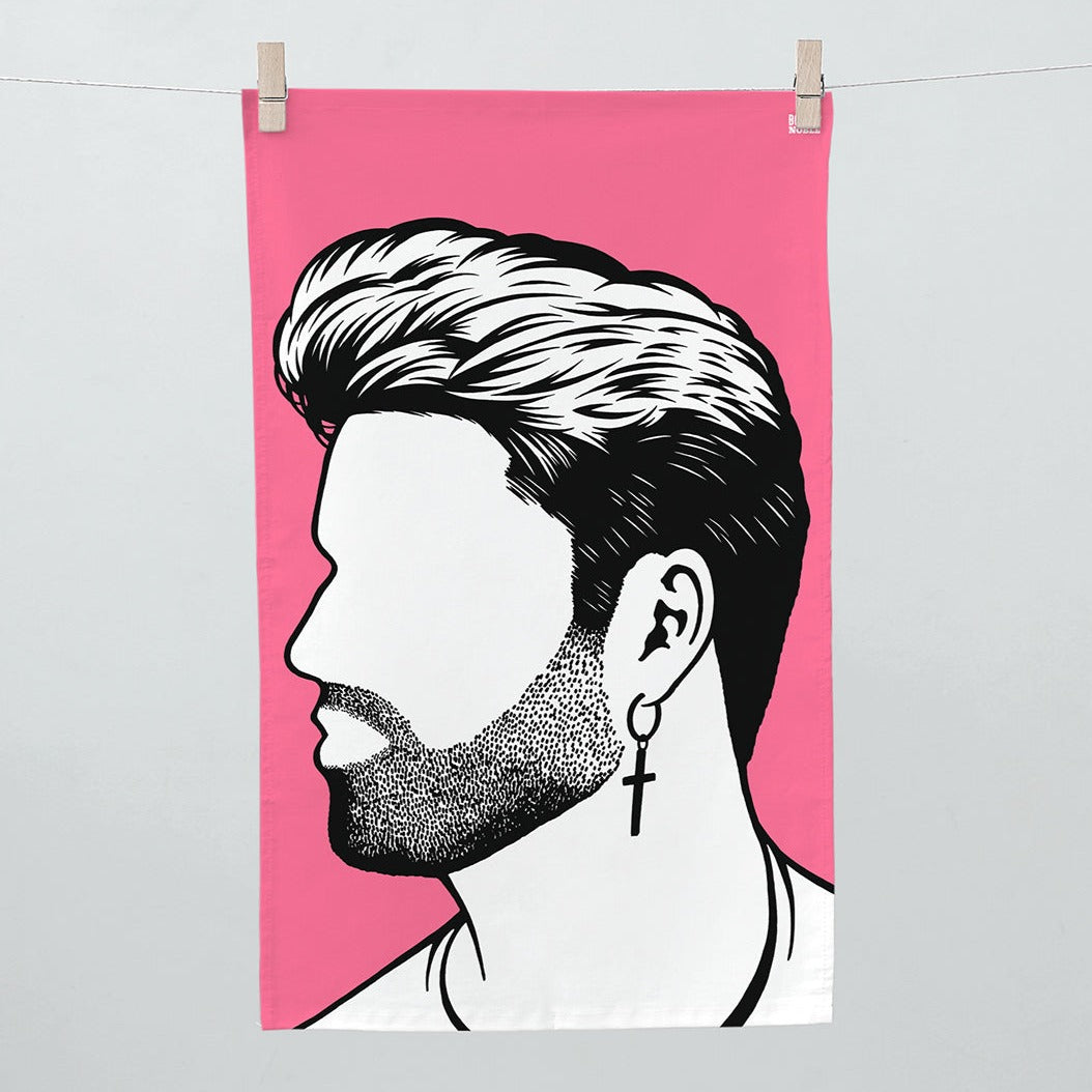 Bold & Noble George Michael tea towel