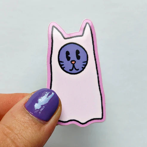 Ghost Cat Vinyl Sticker