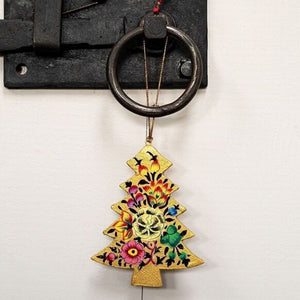 Bollywood Christmas gold floral Christmas tree bauble