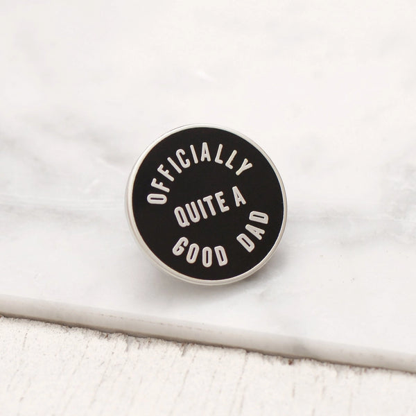 Alphabet Bags Officially Quite a Good Dad Enamel Pin