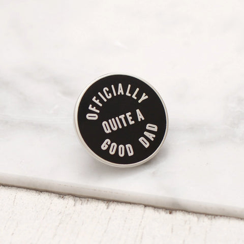 Alphabet Bags Officially Quite a Good Dad Enamel Pin