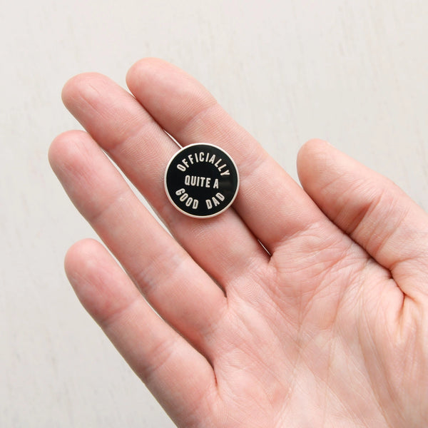 Alphabet Bags Officially Quite a Good Dad Enamel Pin