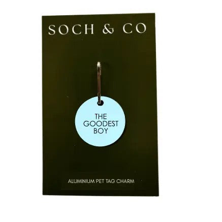 Goodest Boy Pet Dog Charm Tag