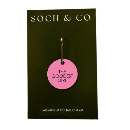 Goodest Girl Pet Dog Charm Tag