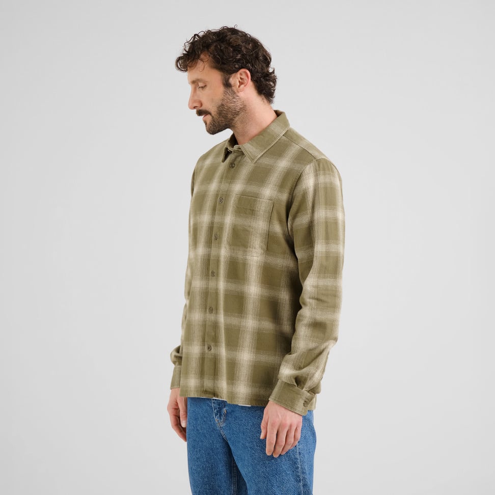 Rute Leaf Green Shadow Check Flannel Shirt