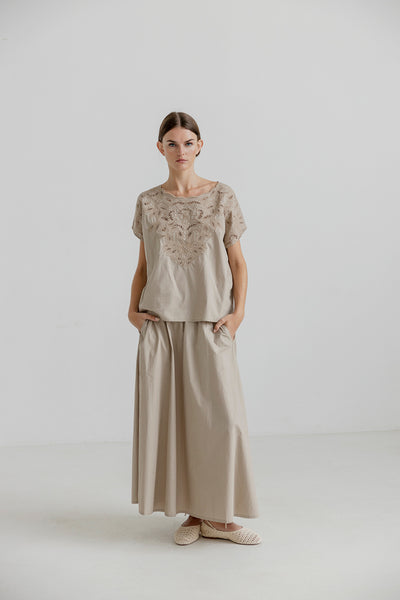 Hailey Khaki Skirt