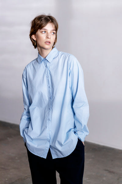 Project AJ117 Hedine cotton shirt in light blue