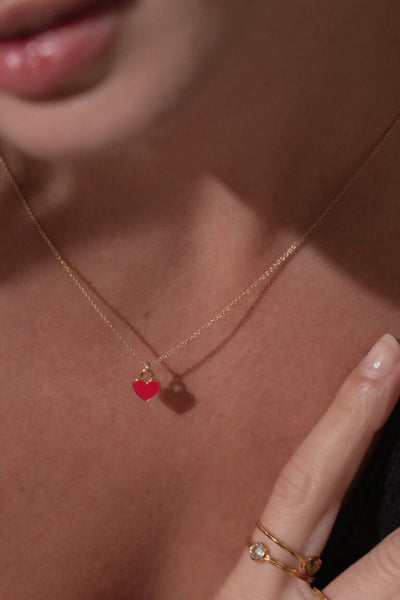 Ruby Heart Necklace