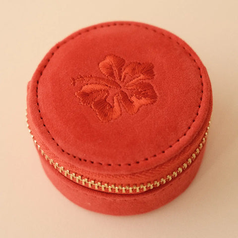 Hibiscus Mini Travel Jewellery Case