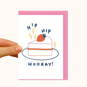 Hip Hip Hooray Cake Birthday Card