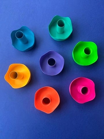 Orange Colour Pop Wavy Candle Holder