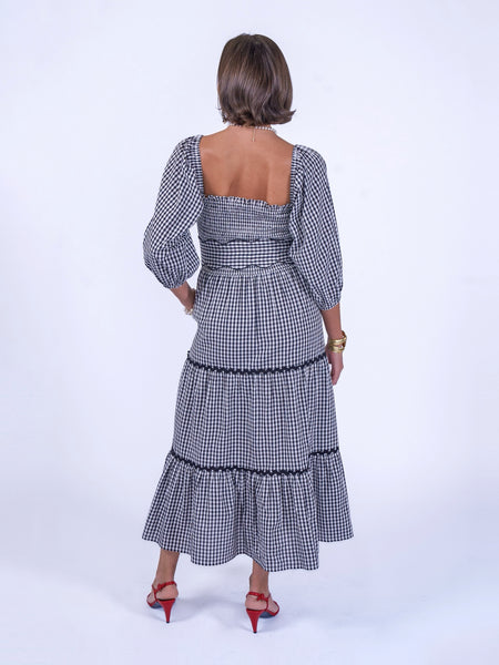 Honour Dress in Black Gingham