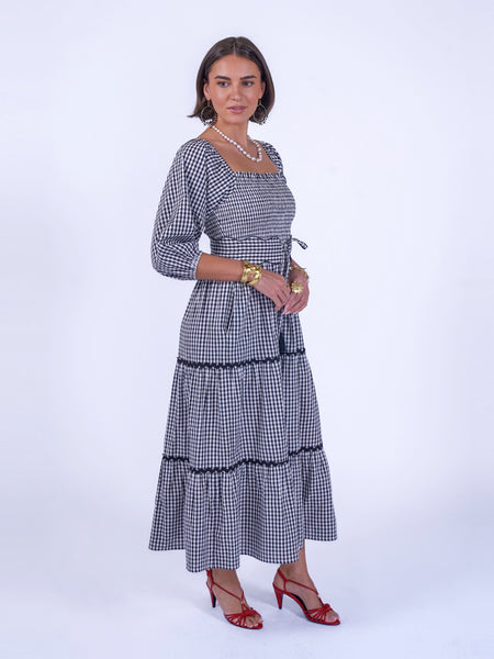 Honour Dress in Black Gingham